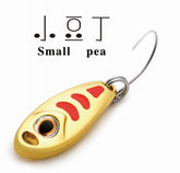 Kleine Erwt Metalen Spinner Lepel Lokt Forel Vissen Lokken Harde Aas Pailletten Paillette Kunstaas Spinnerbait Vis Gereedschap